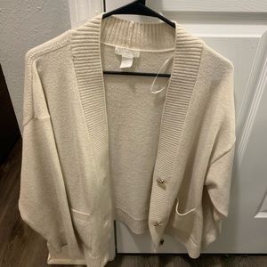 H&M Cardigan Cream/White Women’s Small